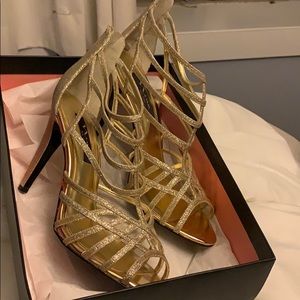 Nina gold high heels